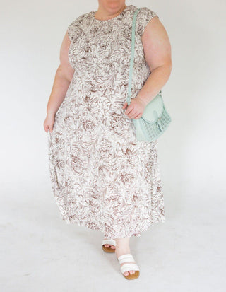 Smocked Baroque Maxi Dress – Bronze Manor - Love Marlow