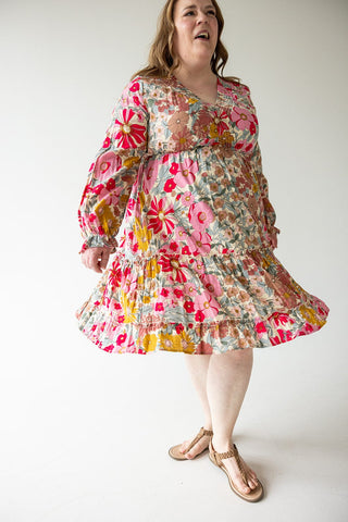 SMOCKED BODICE BOHO DRESS - Love Marlow