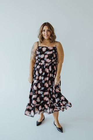 SMOCKED BODICE KNEE LENGTH DRESS IN PAINTED DAISY - Love Marlow