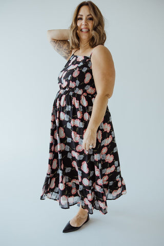 SMOCKED BODICE KNEE LENGTH DRESS IN PAINTED DAISY - Love Marlow