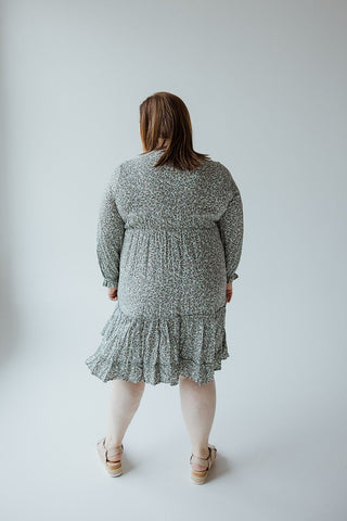 SMOCKED BODICE MICRO FLORAL BOHO DRESS - Love Marlow