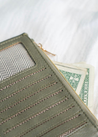 SNAP ALBUM WALLET IN ARMY GREEN - Love Marlow