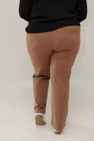 Soft Jersey Wide - Leg Trousers – Camel in Tall - Love Marlow