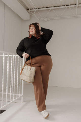 Soft Jersey Wide - Leg Trousers – Camel in Tall - Love Marlow