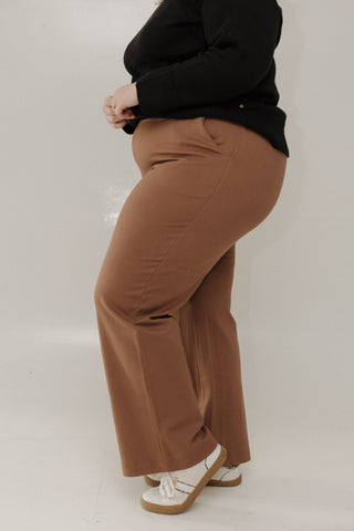 Soft Jersey Wide - Leg Trousers – Camel in Tall - Love Marlow