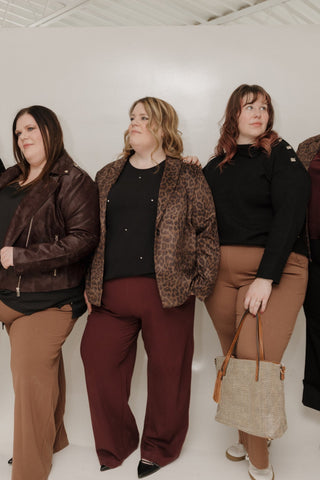 Soft Jersey Wide - Leg Trousers – Rich Burgundy Wine in Petite - Love Marlow