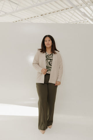 Soft Jersey Wide - Leg Trousers – Rich Olive Tall - Love Marlow