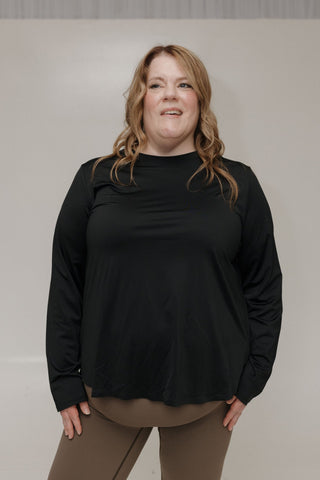 SPANX® Activate Long Sleeve Top in Very Black - Love Marlow