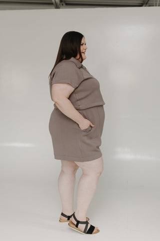 SPANX® AirEssentials Half - Zip Jumpsuit in Smoke - Love Marlow