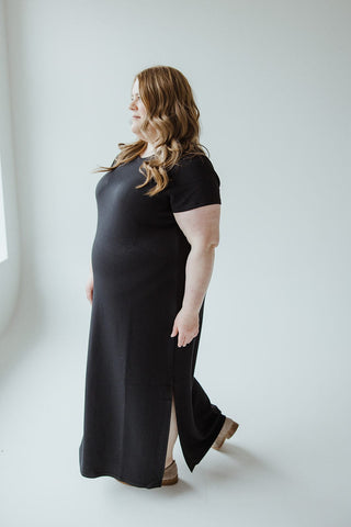 Spanx® AIRESSENTIALS MAXI T - SHIRT DRESS IN VERY BLACK - Love Marlow