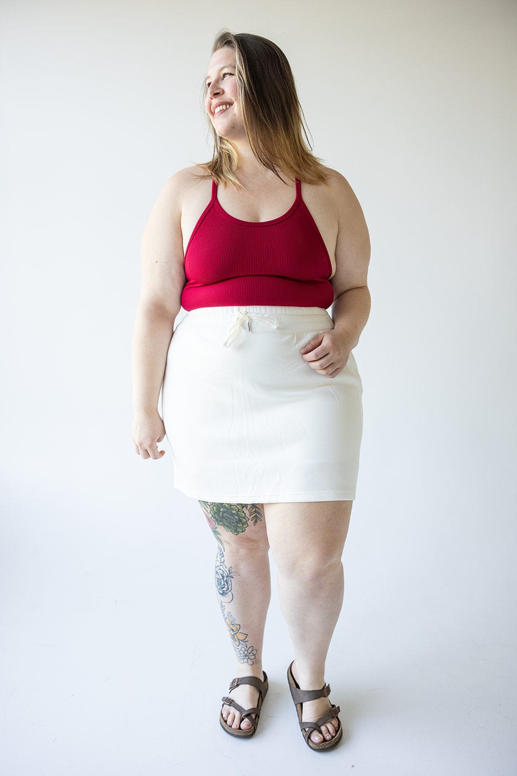 Spanx® AIRESSENTIALS SKORT 17" IN POWDER - Love Marlow