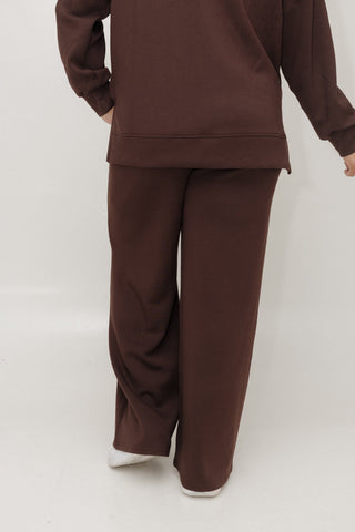 SPANX AirEssentials® Wide Leg Pant in Truffle Brown - Love Marlow