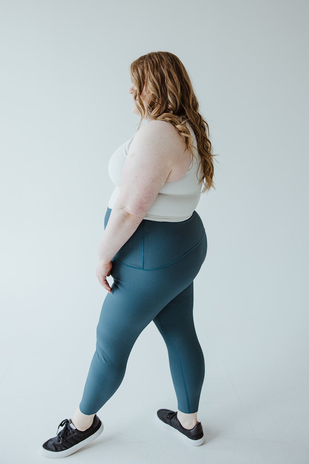Spanx® Booty Boost® Contour Rib 7/8 Leggings in Deep Petrol - Love Marlow
