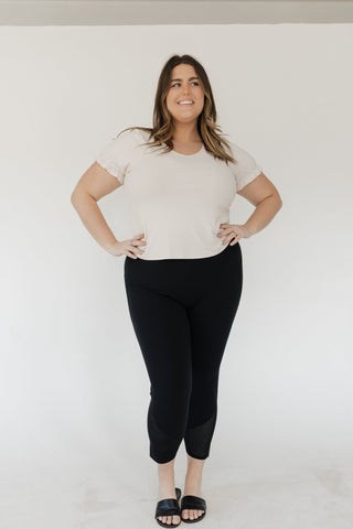 Spanx© EVERY.WEAR LASER WAVE 7/8 LEGGINGS IN VERY BLACK - Love Marlow