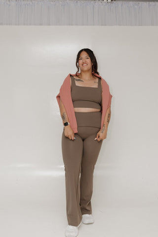 SPANX® Get Moving Cropped Square Neck Shelf Tank In Mineral - Love Marlow