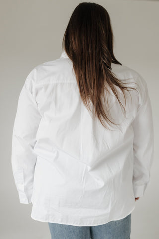 SPANX® Poplin Oversized Button-Up Shirt – Classic White - Love Marlow