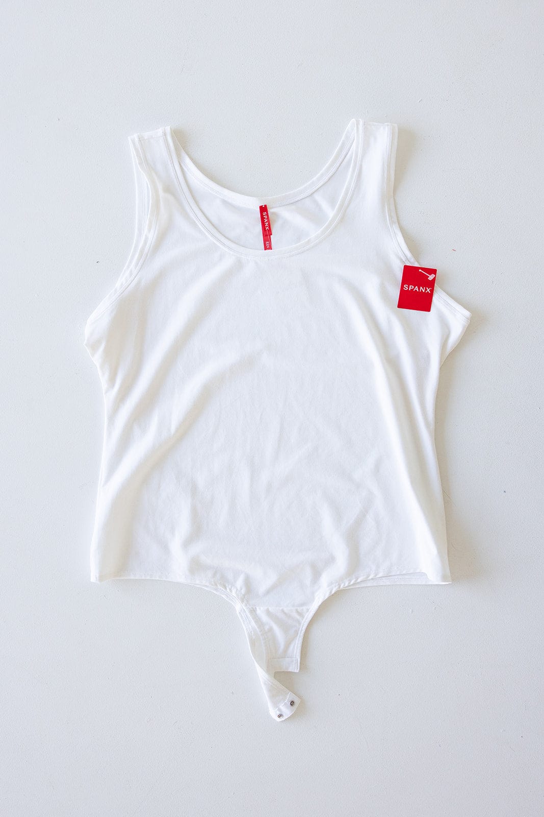 Spanx® SCOOP NECK TANK BODYSUIT IN WHITE - Love Marlow