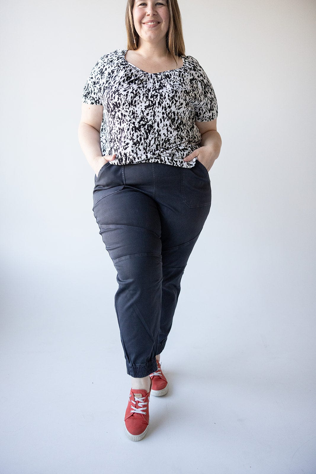 Spanx® STRETCH TWILL CARGO JOGGER IN WASHED BLACK - L, 3x - Love Marlow