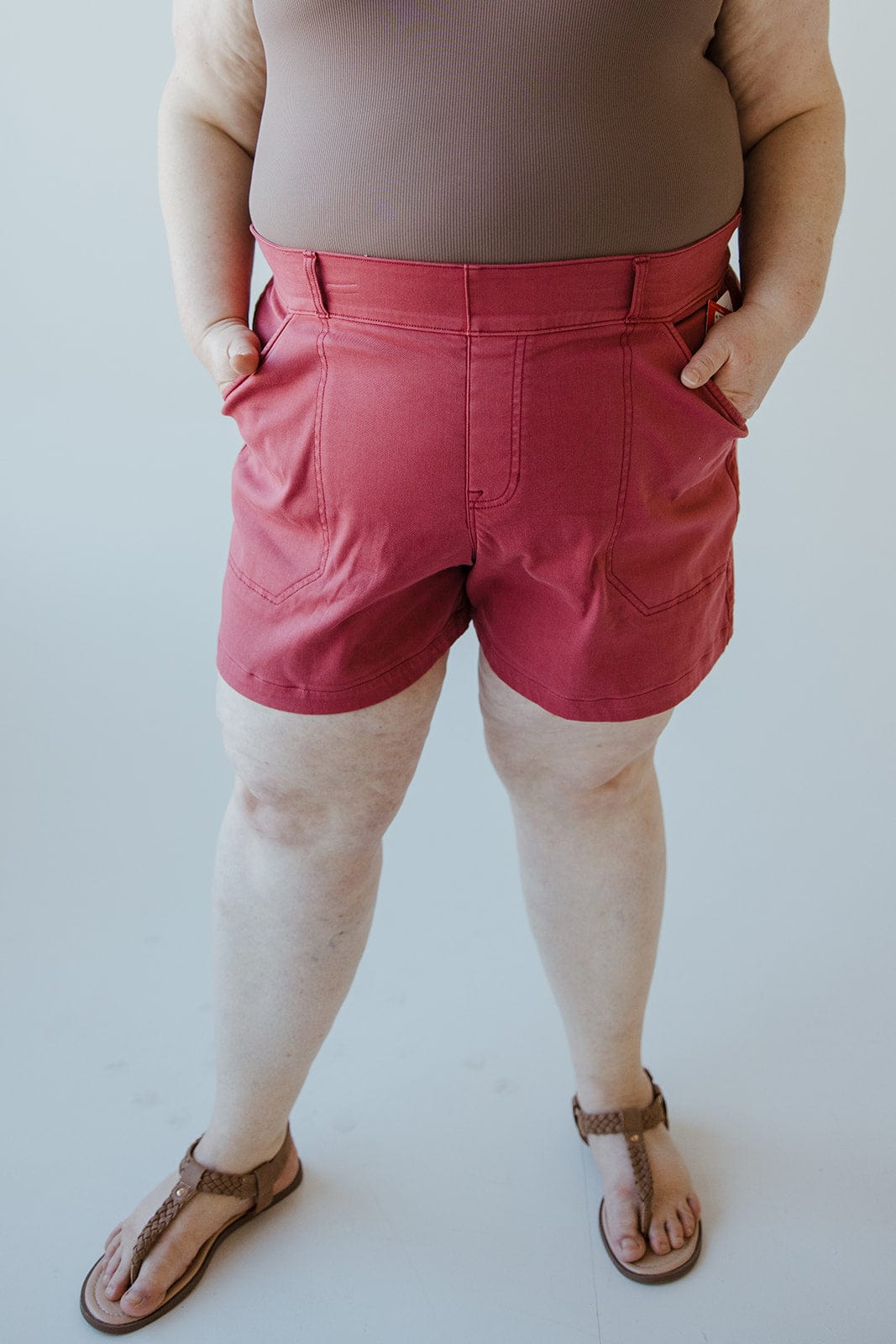 Spanx® STRETCH TWILL SHORTS 6" IN WILD ROSE - Love Marlow