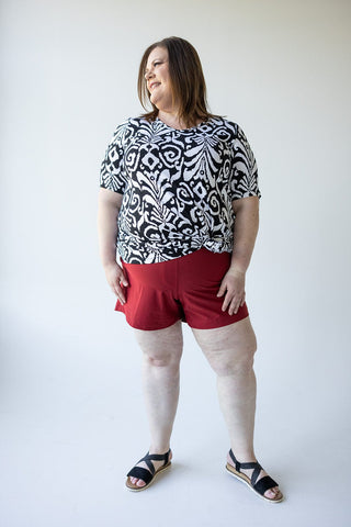 Spanx® SUNSHINE SHORTS 6" IN DARK CHERRY - Love Marlow