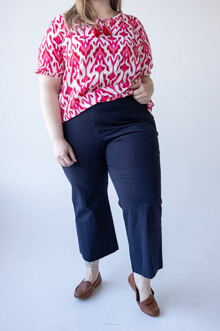 Spanx© ON - THE - GO KICK FLARE PANT WITH SILVER LINING TECHNOLOGY IN CLASSIC NAVY - Love Marlow