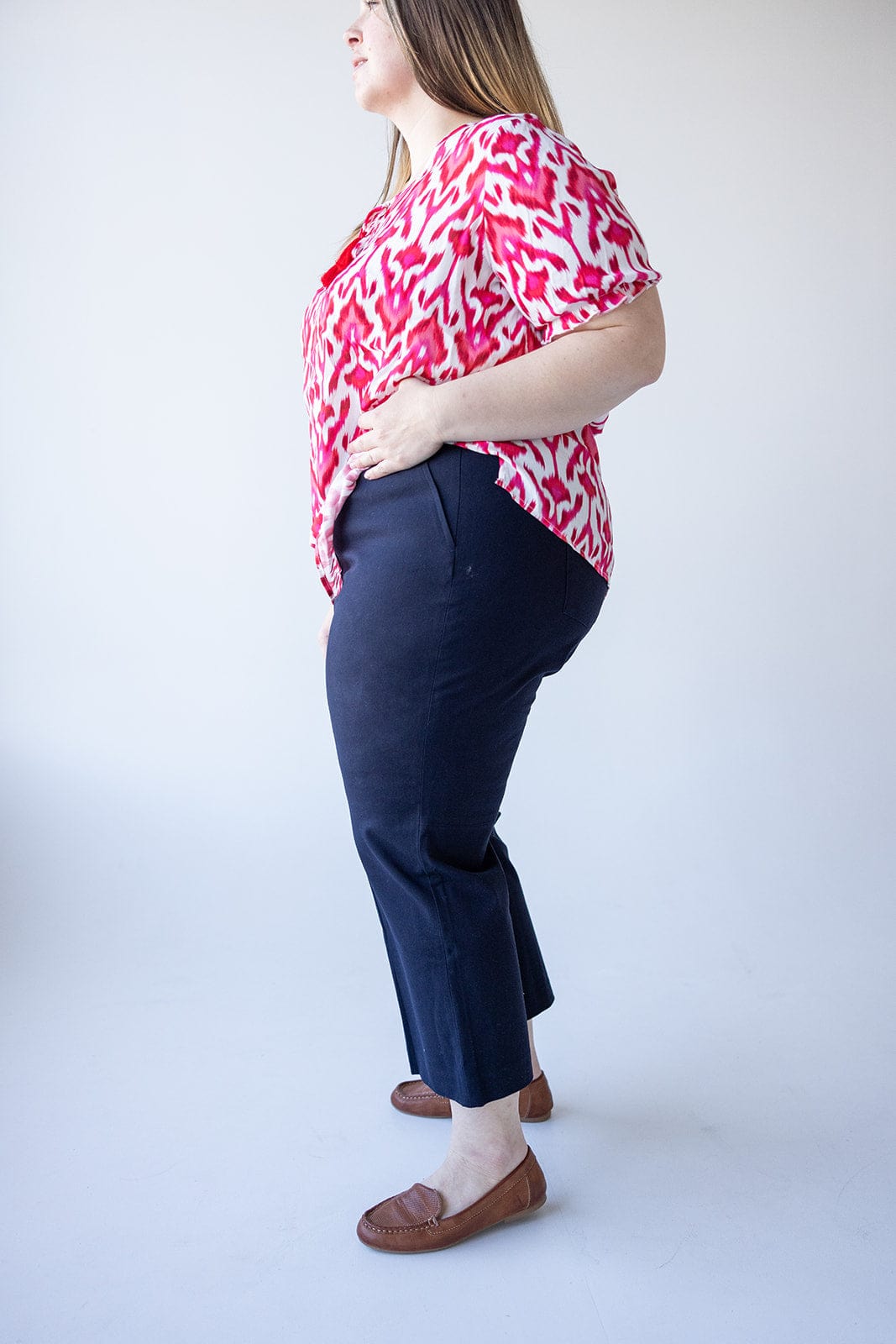 Spanx© ON - THE - GO KICK FLARE PANT WITH SILVER LINING TECHNOLOGY IN CLASSIC NAVY - Love Marlow