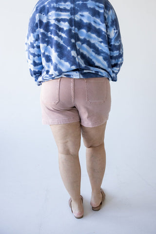 Spanx© STRETCH TWILL SHORTS 6" IN MAUVE - L - Love Marlow