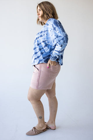 Spanx© STRETCH TWILL SHORTS 6" IN MAUVE - L - Love Marlow