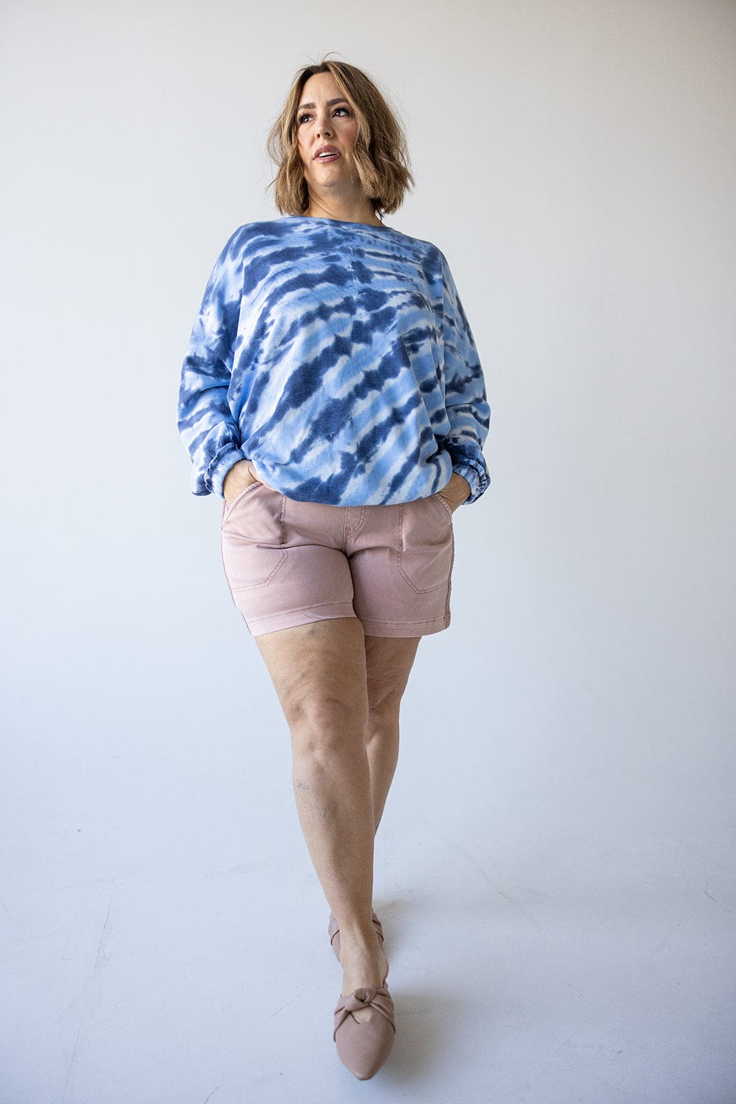 Spanx© STRETCH TWILL SHORTS 6" IN MAUVE - L - Love Marlow