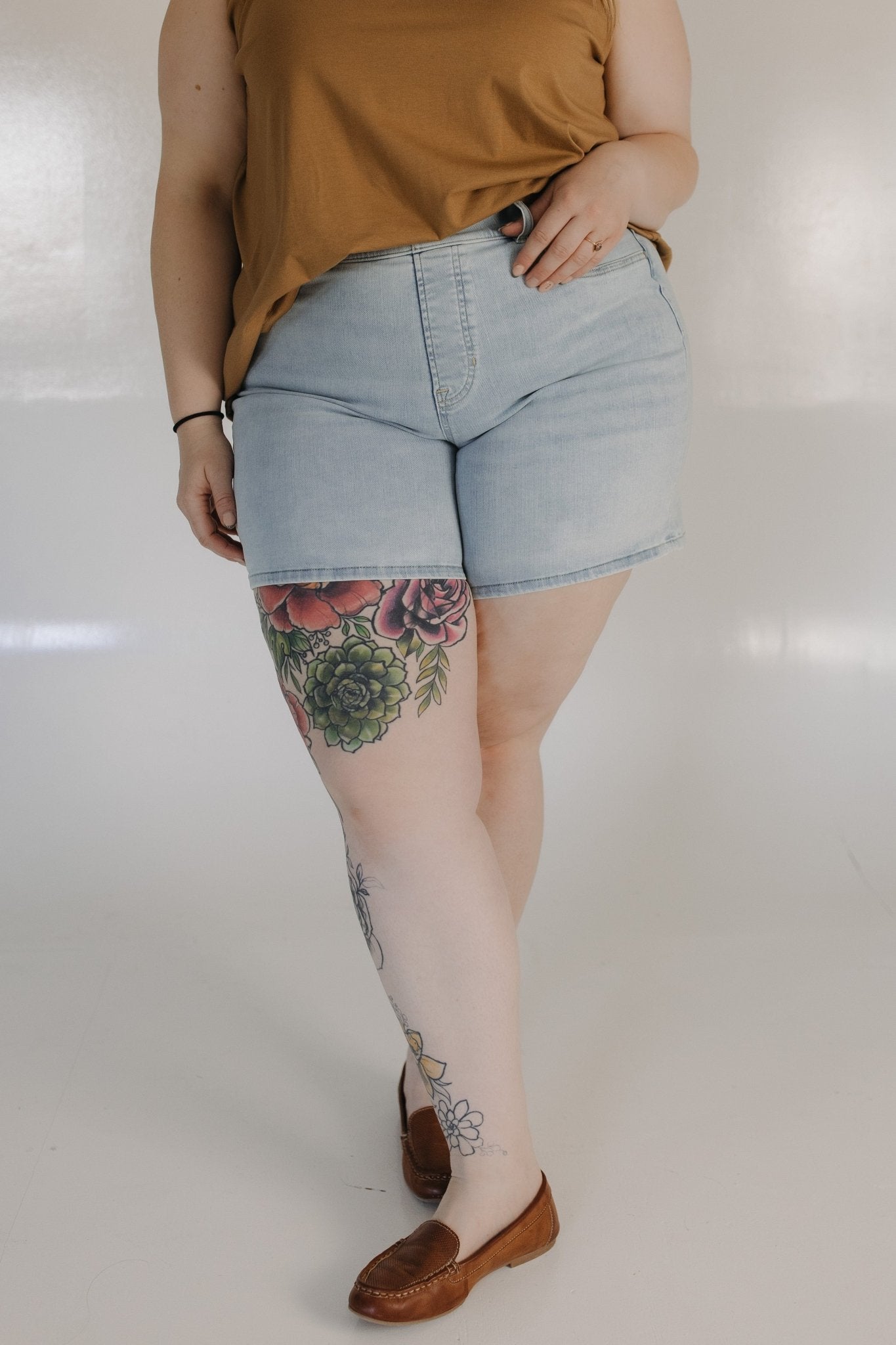 SPANXshape™ EveryWear Jean Short 7" in Tidal Blue - Love Marlow