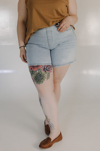 SPANXshape™ EveryWear Jean Short 7" in Tidal Blue - Love Marlow