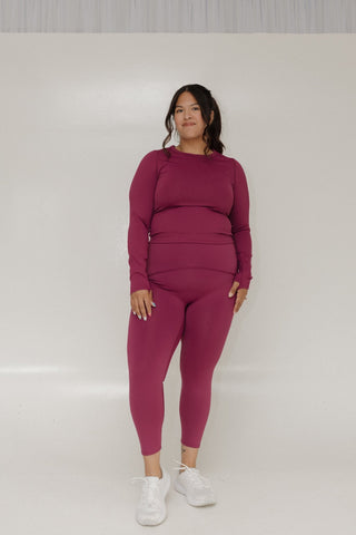 SPANXshape™ Get Moving Long Sleeve Top with SecretSweat Tech in Light Snapdragon - Love Marlow