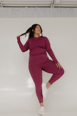 SPANXshape™ Get Moving Long Sleeve Top with SecretSweat Tech in Light Snapdragon - Love Marlow