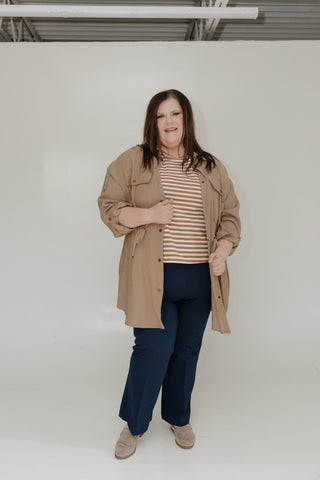 SPANXsupersmooth™ PerfectFit Ponte Kick Flare Pant in Timeless Navy - Love Marlow