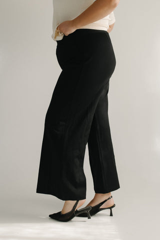 SPANXsupersmooth™ PerfectFit Ponte Wide Leg Pant in Black - Love Marlow