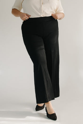 SPANXsupersmooth™ PerfectFit Ponte Wide Leg Pant in Black - Love Marlow