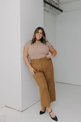 SPANXsupersmooth™ Stretch Twill Cropped Wide Leg Pant in Flax - Love Marlow