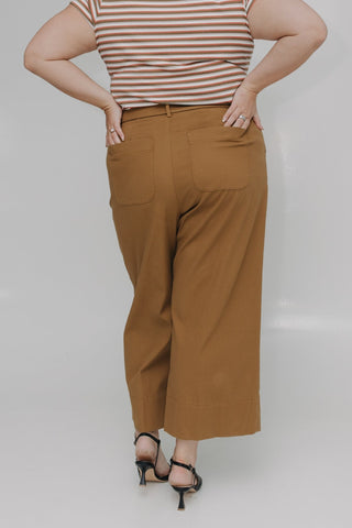 SPANXsupersmooth™ Stretch Twill Cropped Wide Leg Pant in Flax - Love Marlow