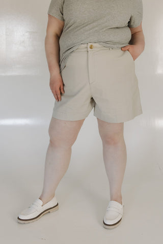 SPANXsupersmooth™ Stretch Twill Short 5" in Bone - Love Marlow