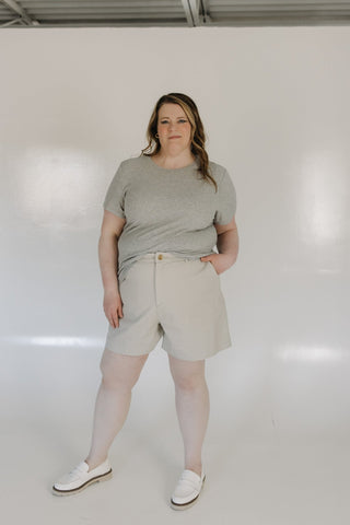 SPANXsupersmooth™ Stretch Twill Short 5" in Bone - Love Marlow