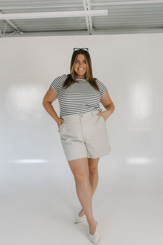 SPANXsupersmooth™ Stretch Twill Short 7" in Bone - Love Marlow