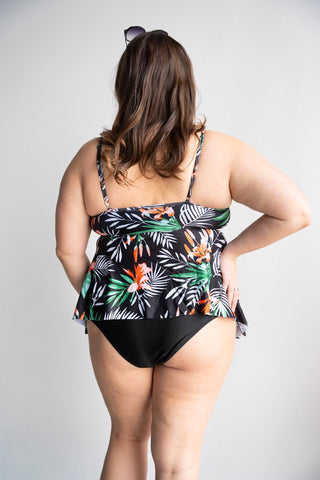 Split Front Tankini – Tropical Print - Love Marlow