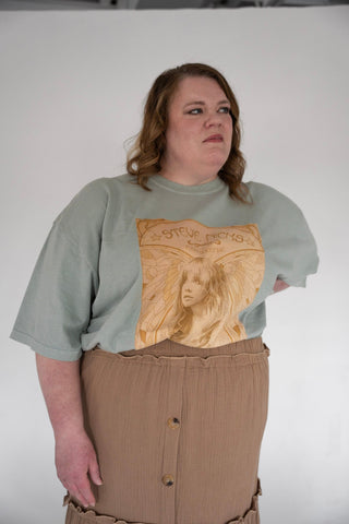 Stevie Nicks Vintage Boho Graphic Tee – Bay Leaf Green - Love Marlow
