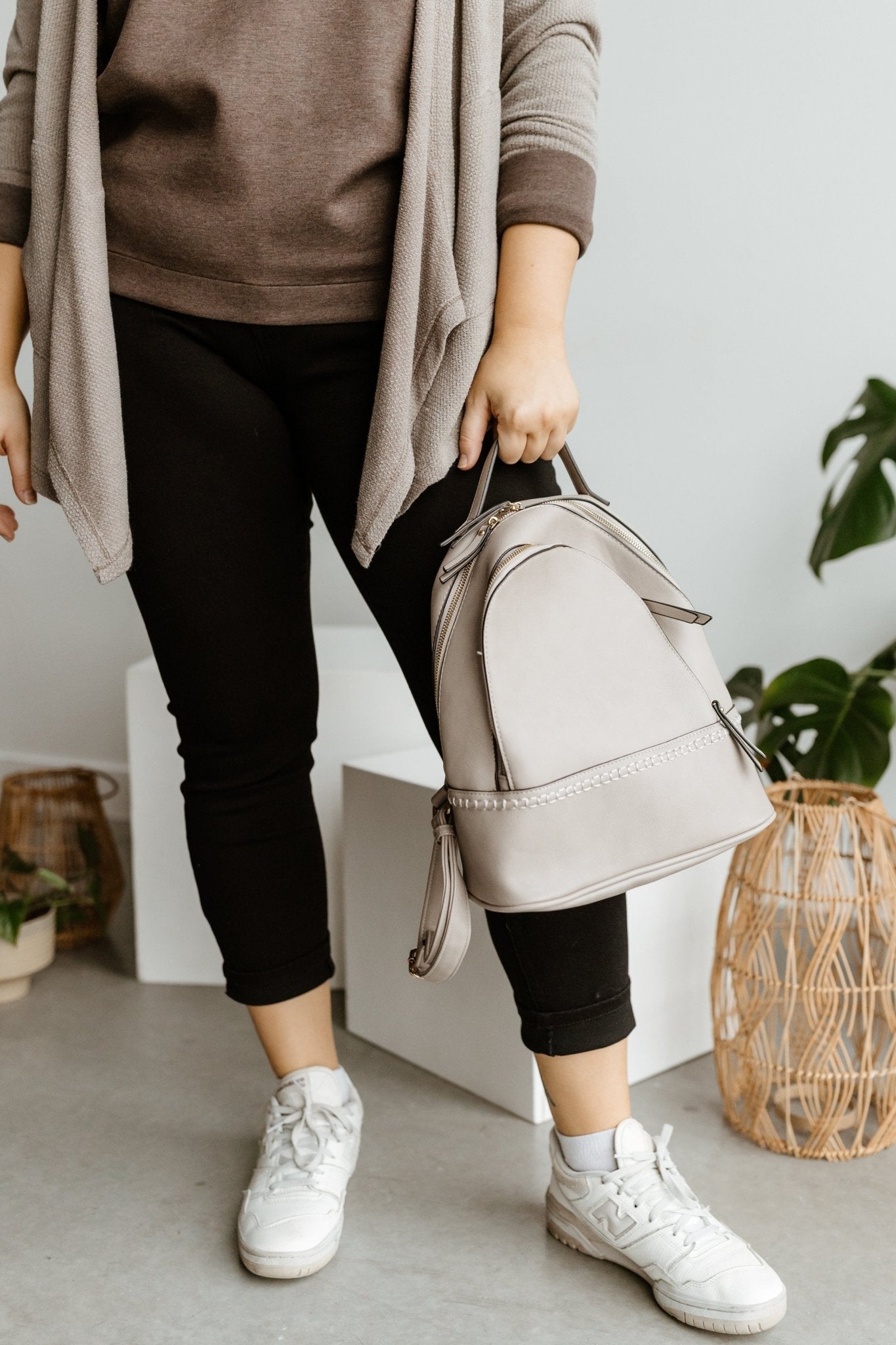 STITCHED DETAIL BACKPACK IN CHANTERELLE - Love Marlow