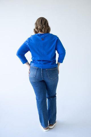 STRAIGHT LEG BUTTON FRONT JEANS - 12 - Love Marlow