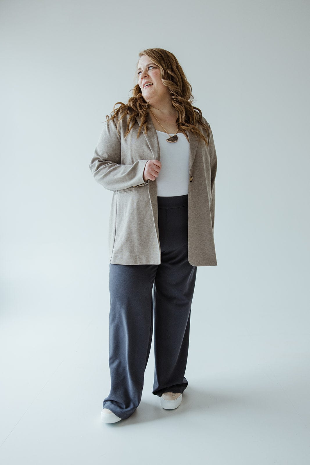 STRAIGHT LEG PULL - ON PANT IN BLUE GREY - 12 - Love Marlow