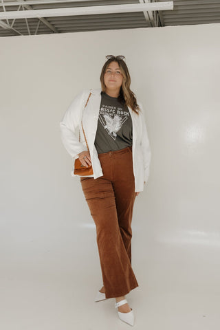 STRETCHY CORDUROY FLARE IN PENNY - Love Marlow