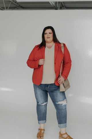 STRETCHY WRINKLE FREE BLAZER IN SANDÍA - Love Marlow