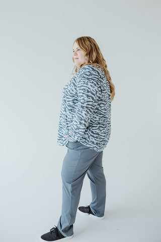 STRETCHY WRINKLE FREE PANTS IN HAZY STEEL BLUE - Love Marlow