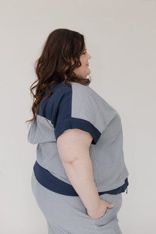Striped Button - Down Top – Breezy Cotton Linen Blend - Love Marlow